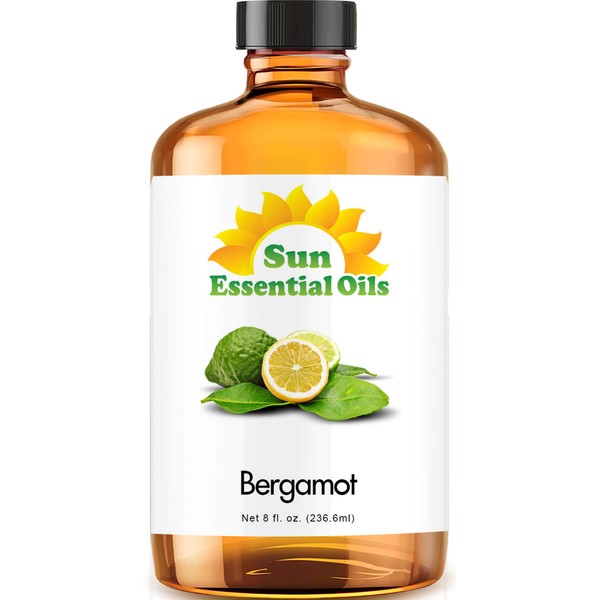 Sun Essential Oils 8oz - Bergamot Essential Oil - 8 Fluid Ounces