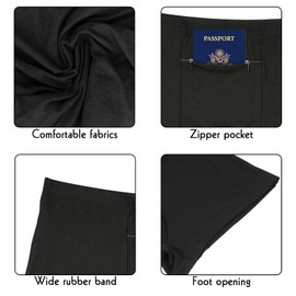 LUEXBOX Pocket Underwear for Men with Secret Hidden Pocket, Travel Boxer Briefs, Small Size 2 Packs (Black)