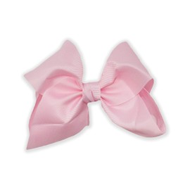 Pink Series of Large Jumbo Bow Tie w/Aligator Hair Clip (Light Pink)