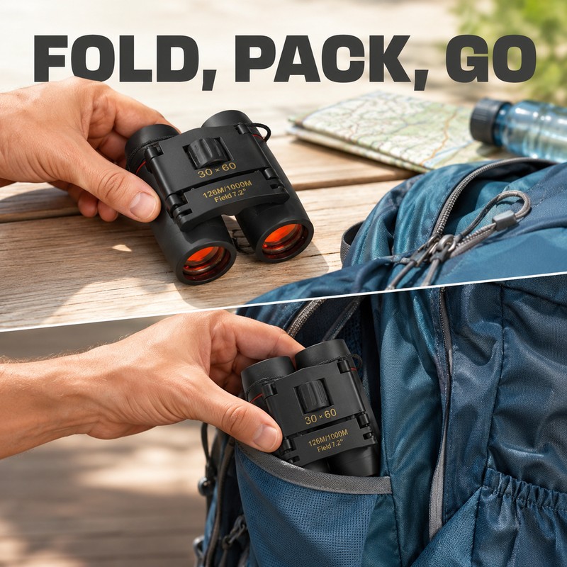 30x60 Compact Binoculars for Outdoor Viewing - HD Mini Telescope