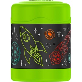 THERMOS FUNTAINER 10 Ounce Stainless Steel Vacuum Insulated Kids Food Jar with Spoon, Sharks