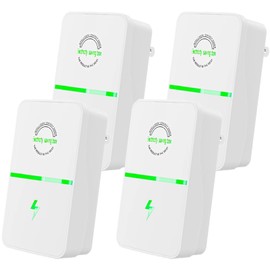 PTYcrazy 4 PCS Electricity Saving Box, Power Plug Pro Energy Saver, Device Smart Voltage Support Stabilizer, Power Factor Saver, Stop Watt Device Plug-in Outlet Protection for Home & Office
