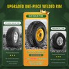 Wiltire (2 Pack) 4.10/3.50-4 Flat Free Tire and Wheel 10-Inch