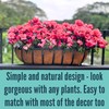 LaLaGreen Railing Planters Box (2 Pack, 30") Black Metal Large
