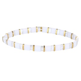KELITCH Women Friendship Bracelets Tila Miyuki Beaded Bracelets Colorful Women Stretch Bracelets