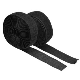 mumbi Velcro Tape for Sewing, Velcro Consisting of Hook and Fleece for Sewing, Velcro 20 mm x 2 m, Black