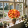 6 Bundles Fall Flowers Artificial for Decoration, Faux Mums for