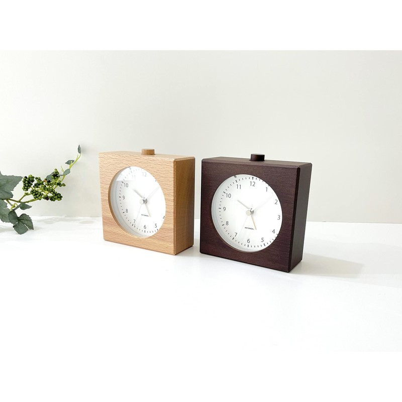KATOMOKU Alarm Clock 5 km-78B Brown Alarm Clock