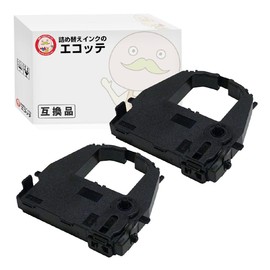 Ekotte DPK3800 Ink Ribbon Cassette for FUJITSU (Fujitsu), Black, 2 Pieces, VSP2740, VSP2730, VSP2700, VS-50, VS-30T, VS-30S, VS-20, VS-10T