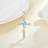EJARY Cross Necklace for Women Butterfly 925 Sterling Silver March