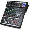 Dj Mixers 8 Channel Audio Mixer Sound Board with Bluetooth,