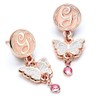 Wicked Glinda Drop Butterfly Earrings Rose Gold Colour