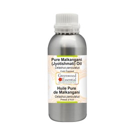 Greenwood Essential Pure Malkangani (Malkangni/Jyotishmati) Oil (Celastrus Paniculatus) Natural Therapeutic Quality Cold Pressed 300 ml (10 oz)
