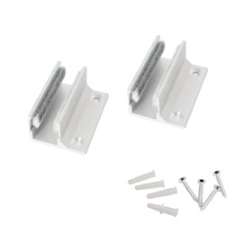 Glass Sliding Door Floor Guide Glass Clamp Glass Shelf Support Sliding Door System Aluminium Alloy Guide Roller Sliding Door System Accessories, Suitable for Glass Doors 15-20 mm Thickness, Rust