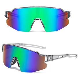 BECILES Sunglasses Cycling Glasses Men Women Sports Glasses Cycling Glasses Protective Glasses Sunglasses Anti-UV for Outdoor Activities such as Cycling Running Climbing Driving Fishing Golf Ski