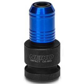 Neiko 30275A Impact Wrench Adapter for Ratchet-Wrench Drivers, 1/2-Inch-Drive Female to 1/4-Inch Hex Converter, Quick-Change Chuck, CrMo Steel