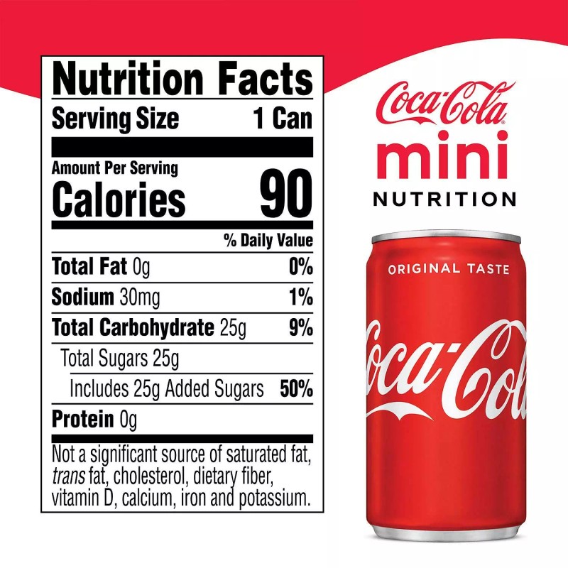 COCA-COLA MINI CANS (7.5 oz/30 CANS PER BOX)
