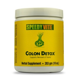SpeedyVite® Colon Detox Organic Supports Natural Removal of Toxins* Charcoal Psyllium Flax Apple Fiber Slippery Elm Fennel 10oz All Natural Powder (1 x 10oz)