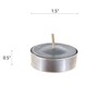 Mega Candles 100 pcs Unscented Gray Tea Lights Candles, Pressed
