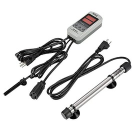 hygger 100W Titanium Aquarium Heater for Salt Water and Fresh Water, Digital Submersible Heater with External IC Thermostat Controller and Thermometer, for Fish Tank 10-25 Gallon