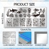UNICRAFTALE 3Pcs Summer Nails Stamp Plates Set Ocean Series Nails