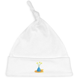 'Daffodils in A Vase' Baby Beanie Hat (BH00032424) White