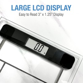 DMI Tempered Glass Digital Bathroom Scale with Large LCD Screen, Auto-on Activation, 440 LBS Weight Capacity, Clinically Accurate (Pack of 6)