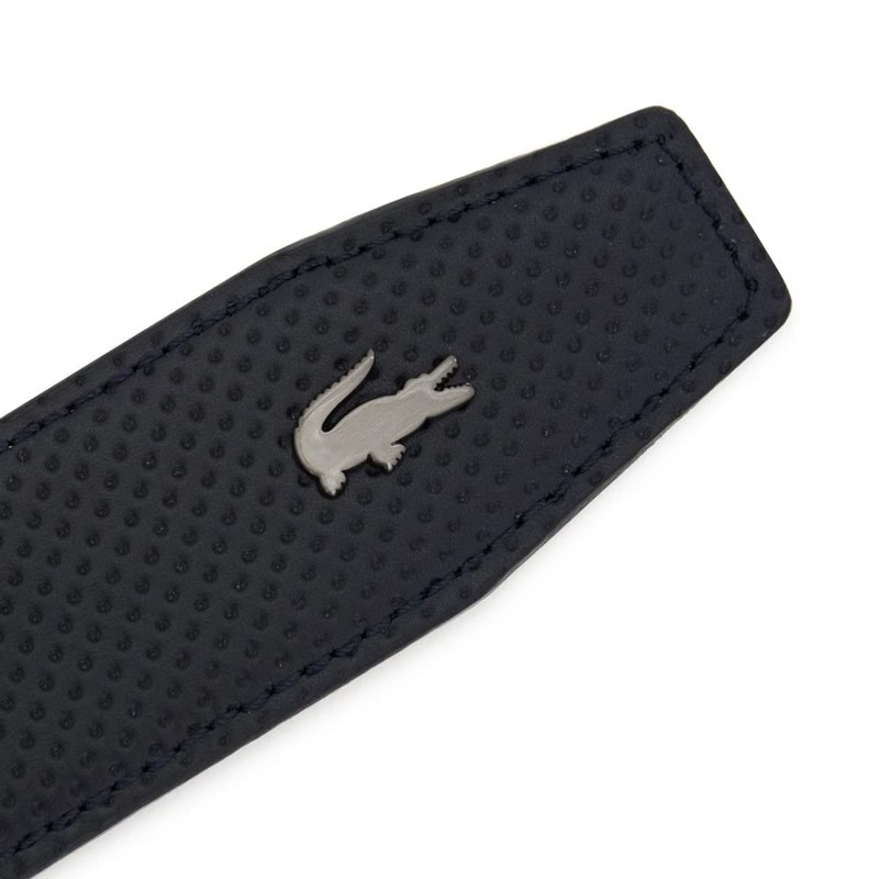 Lacoste 80080 Men's Genuine Leather Belt [05] Navy, [05] Navy