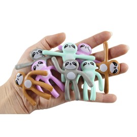Curious Minds Busy Bags 12 Tiny Bendable Sloth Figurines - Posable Animal Action Figure Small Novelty Toy Prize Assortment for Birthday Party Gifts