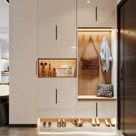 Heveer Black Furniture Handles 250 mm Hidden Cabinet Handles Kitchen Handles with Screws for Wardrobe Door Drawers Pack of 8