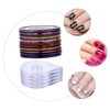 WOONEKY Nail Art Tape 120pcs Silver Thread Stickers Nail Strips