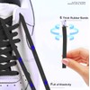 Hantoc [3 Pairs] Flat Elastic Shoelaces with Metal Capsule, Quick