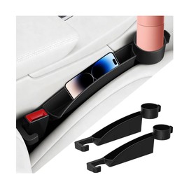 Norkmdi 2 Pack Dual-Slot Carbon Fiber Seat Gap Filler, Black