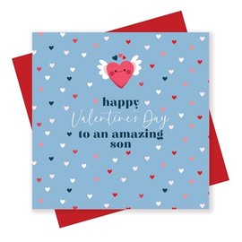 Valentine's Day Card For Son - Happy Valentine's Day To An Amazing Son From Mum/Dad/Mummy/Daddy (Son)