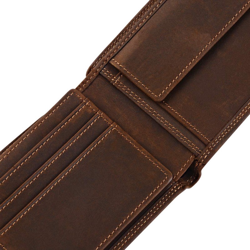 Nestron Men's Wallet with Double Stitching and RFID Protection, Vintage