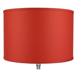 FenchelShades.com 18" Top Diameter x 18" Bottom Diameter 12" Height Cylinder Drum Lampshade USA Made (Linen Paprika)