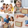 Reusable Wooden Money Box with Counter, Goalsaver Box with Savings