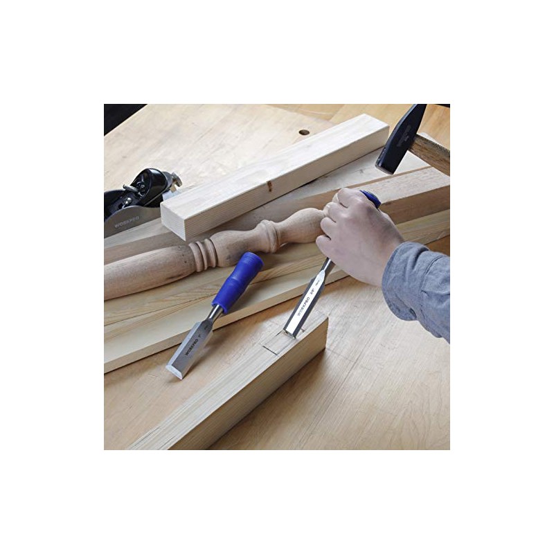 WORKPRO W043002 Wood Chisel, 3/4 In. Wide Blade, Hardened and