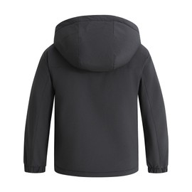 wantdo Boys Winter Coats for Boys Waterproof Windbreaker Snow Ski Jacket with Removable Hood Dark Grey Size 10-12