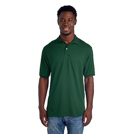 Jerzees Men's SpotShield Stain Resistant Polo Shirts (Short & Long, Short Sleeve-Forest Green, X-Large