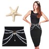 Daifunli 3 Pcs Halloween Mermaid Costume Women Pearl Waist Chain