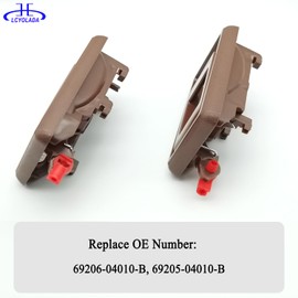 Lcyolada - Par de manijas de puerta interior (café) reemplazos para Toyota Tacoma 1995-2000, Toyota Corolla 1989-1992, 4Runner, Geo Prizm, reemplaza 69206-04010-B 69205-04010-B