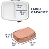 kwmobile 2 Compartment Pill Box - Set of 2X Stainless