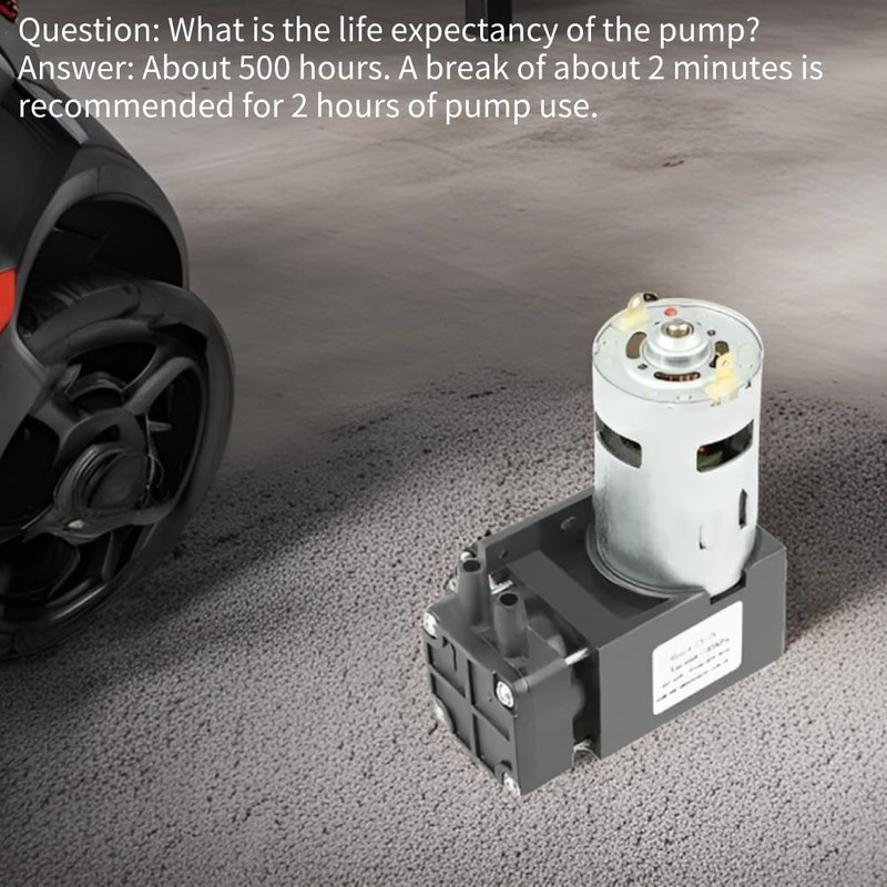 DC12V 42W -85KPa Vacuum Pump, 40L/min Mini Oilless Vacuum Pump,