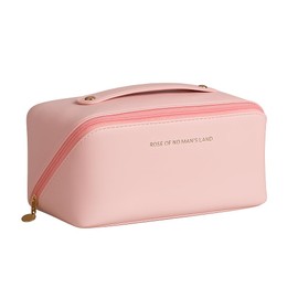 Travel Makeup Bag,Large Capacity Cosmetic Bags for Women,Waterproof Portable Pouch,toiletry bag (Pink)