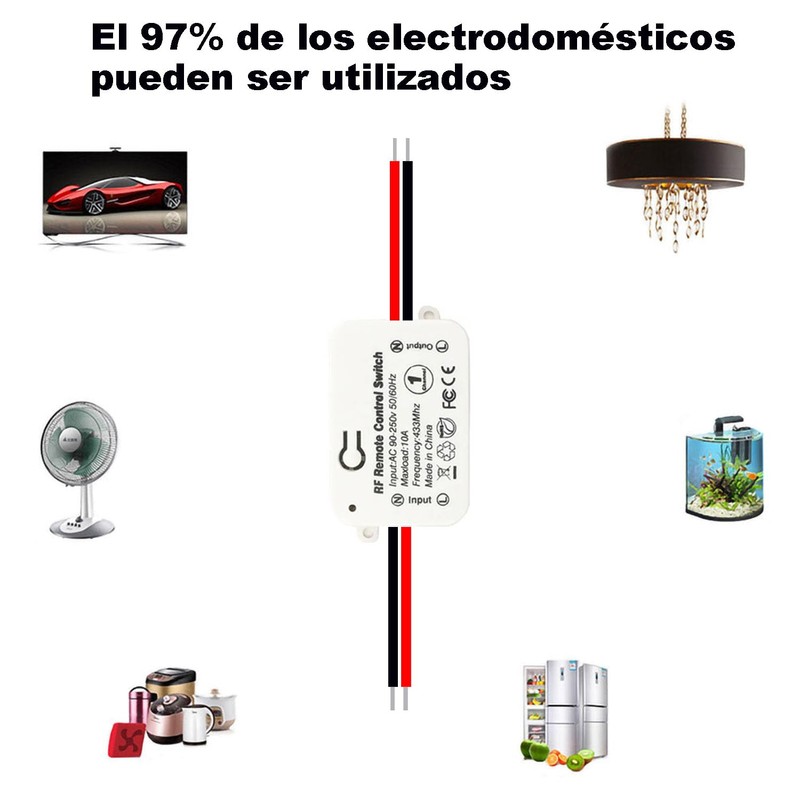Interruptor de Luz Inalámbrico y Kit de Receptor Sin Cableado