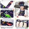 GROBRO7 4Pcs Kids Apron and Chef Hat Set Gift for