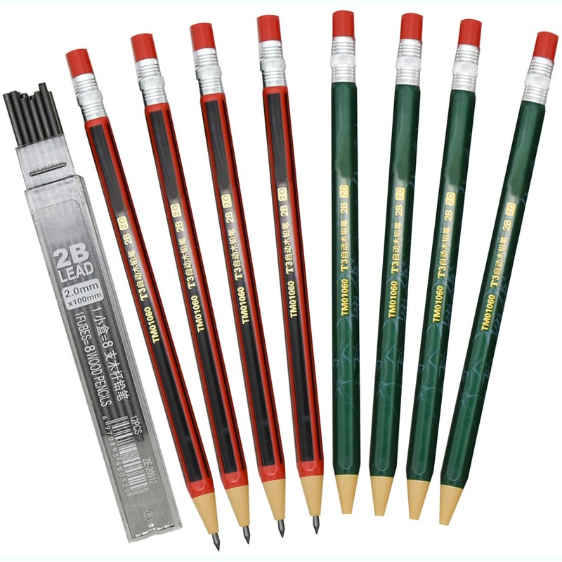 Maydahui 12 PCS Mechanical Pencil with Sharpener Novelty Non Sharpening