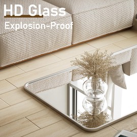 BEAUTYPEAK Silver Full Length Mirror, 71"x26" Rounded Corner Floor Mirror Standing Hanging or Leaning Against Wall, Suitable for Bedroom or Dressing Room