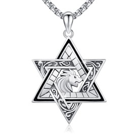 CUOKA MIRACLE Religious Protector Necklace 925 Sterling Silver Medal Pendant Necklace Religious Protection Patron Amulet Jewellery Gift St Protection Necklace 22 + 2 Inches, Sterling Silver
